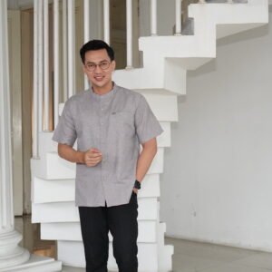 NIGOS Kemeja Koko Akhtar Dewasa Lengan Pendek